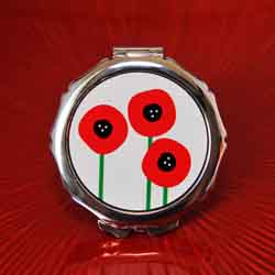 Poppies Compact made with sublimation printing
